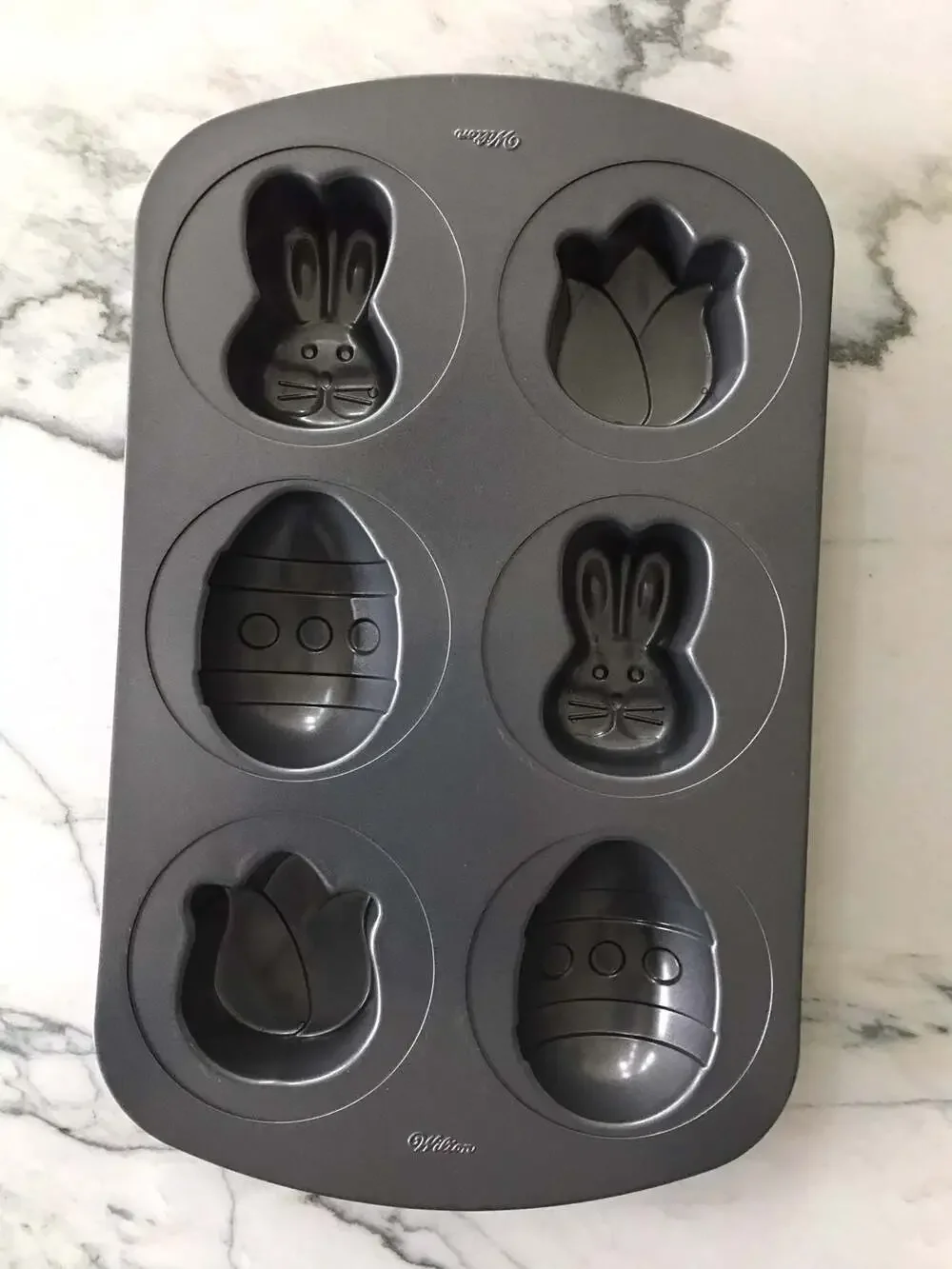Wilton Easter Baking Mini Cake Pan Eggs Bunny Tulips